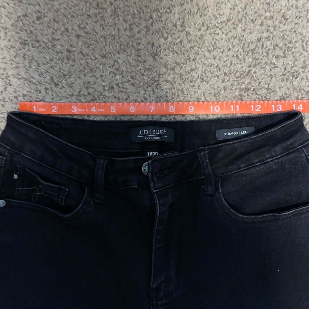 Judy Blue JB88451 Black Straight Leg Jeans Size 11/30 - Picture 3 of 9